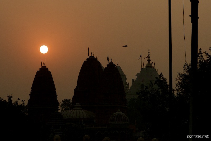 temple sunset